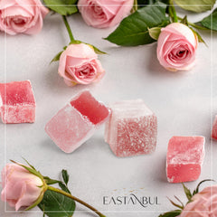 Hexagonal luxury gift box detail from Eastanbul Turkish Delight.
