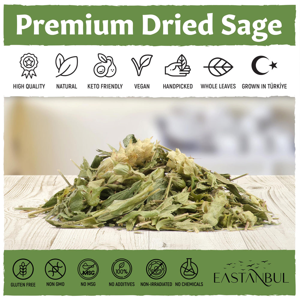 Eastanbul Sage Leaves dried herb ready to season roasted dishes and elevate sauces.