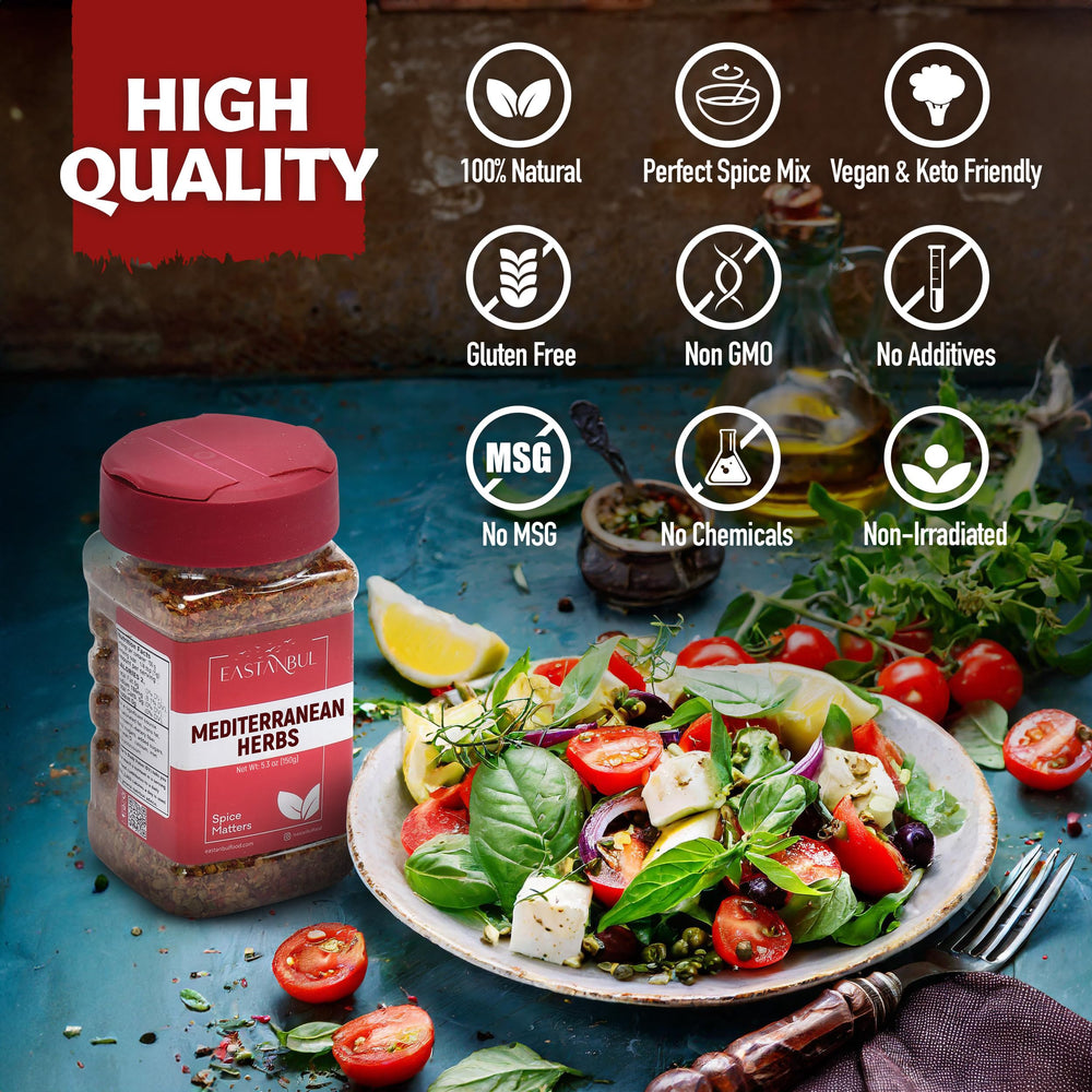 Eastanbul salad and veggies seasoning elevates greens with oregano and basil.
