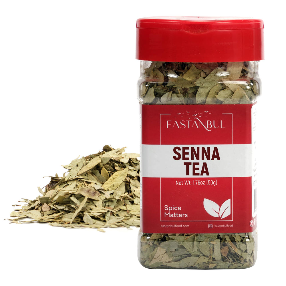 Eastanbul Senna Tea leaves in a resealable pouch for easy brewing and fresh flavor