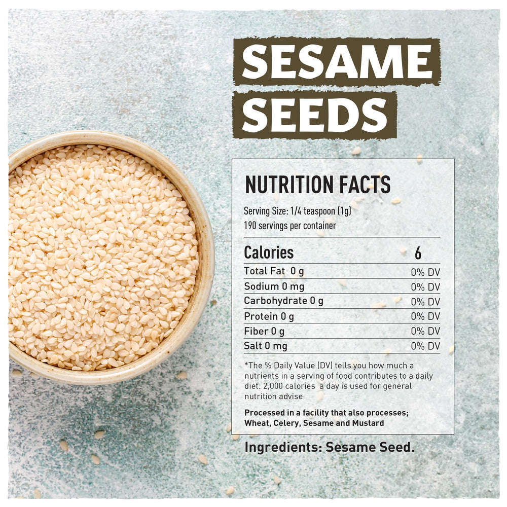 Eastanbul hulled white sesame seeds closeup highlighting delicate nutty flavor
