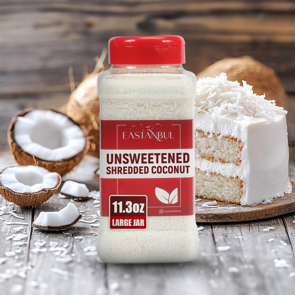 Eastanbul shredded coconut atop oatmeal demonstrates healthy, non-GMO addition