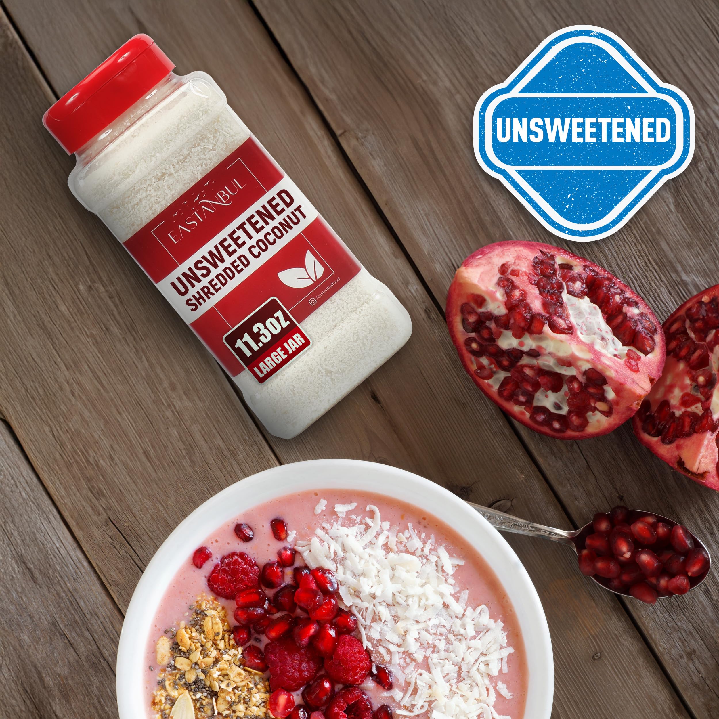 Eastanbul shredded coconut in yogurt parfait demonstrates versatile toppings
