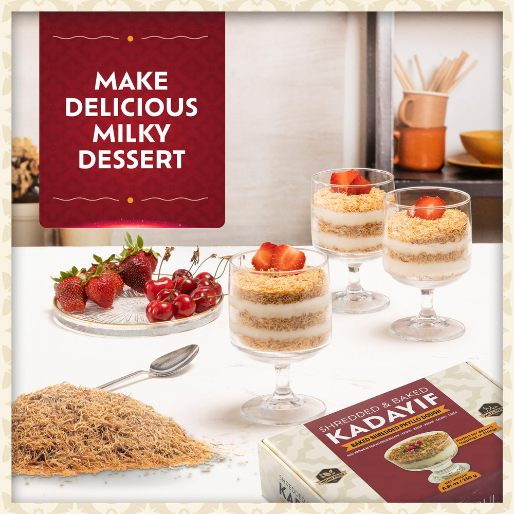 Eastanbul strawberry pistachio bars enhanced by delicate kataifi crunch.