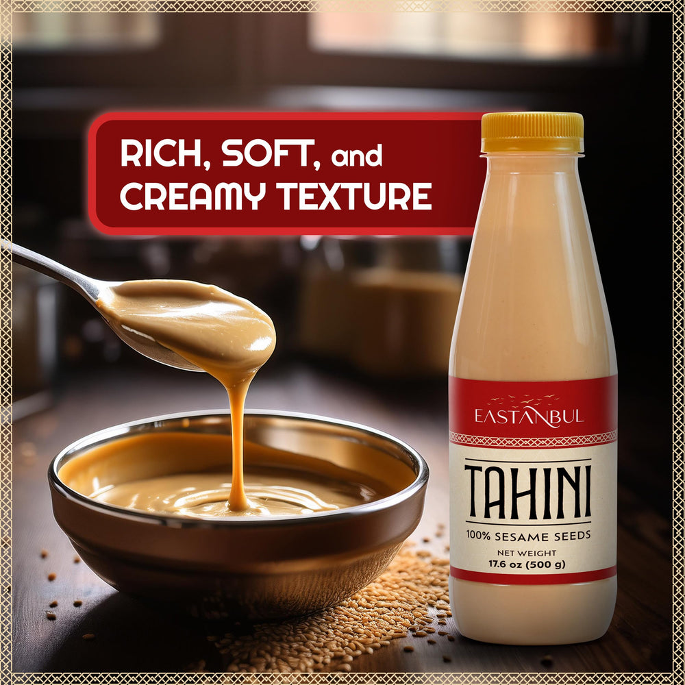 Eastanbul Tahini hummus dish demonstrates creamy base for spreads.