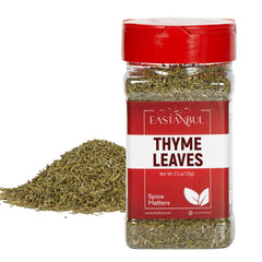 Eastanbul Thyme Leaves 2.5oz pack ready to season soups and sauces.