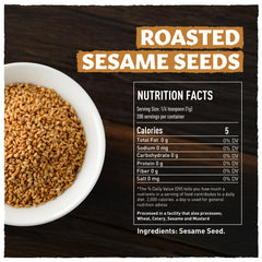 Eastanbul Turkish roasted white sesame seeds in bowl for versatile cooking and baking.