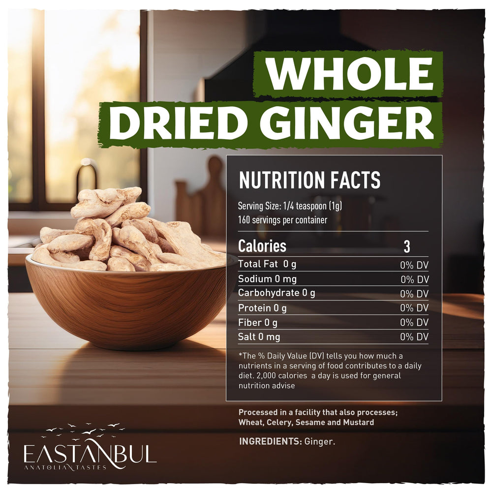 Eastanbul whole ginger roots bundle for versatile recipes