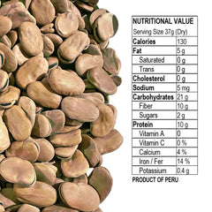 Eastern Feast broad fava beans dried, ready to soak and simmer into soups.
