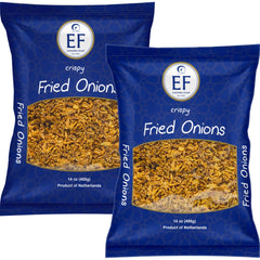 Eastern Feast crispy onions two-pack on kitchen counter, ideal for snacking