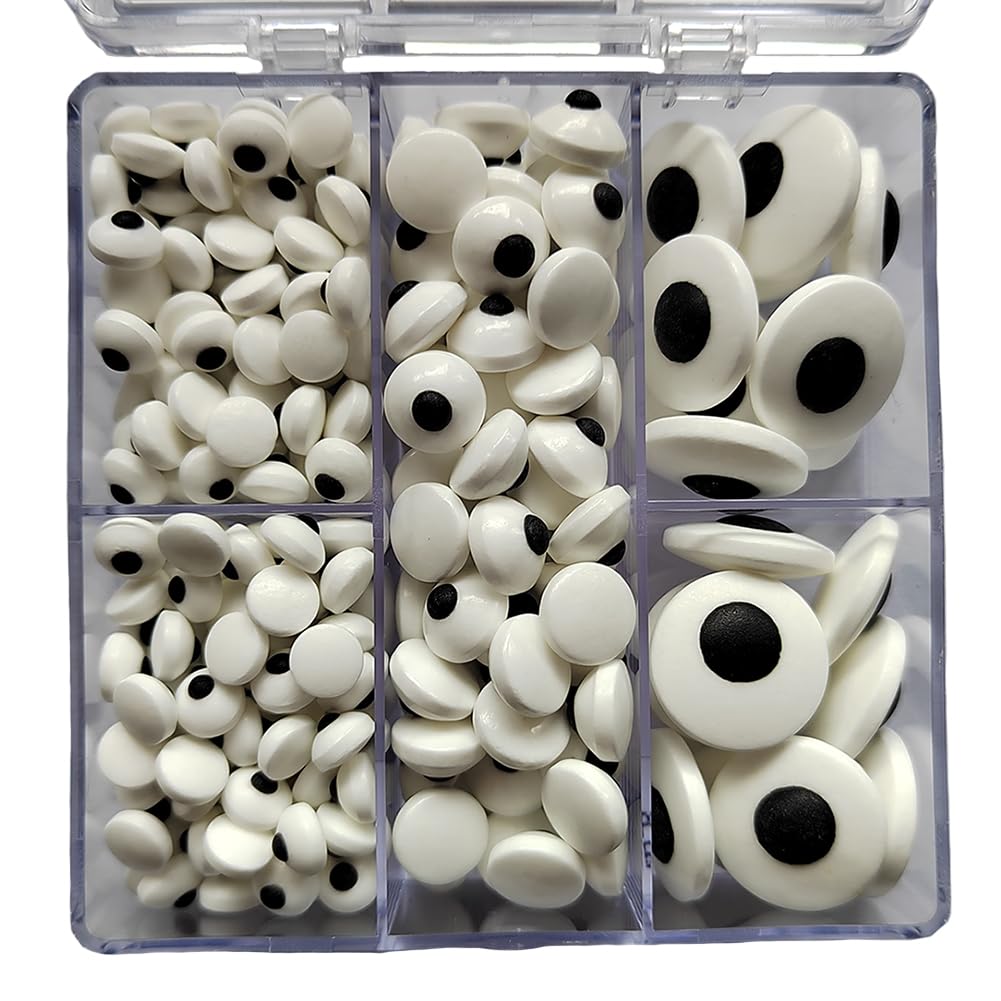Eastron Candy Eyes 10mm for cupcake toppers and dessert embellishments.
