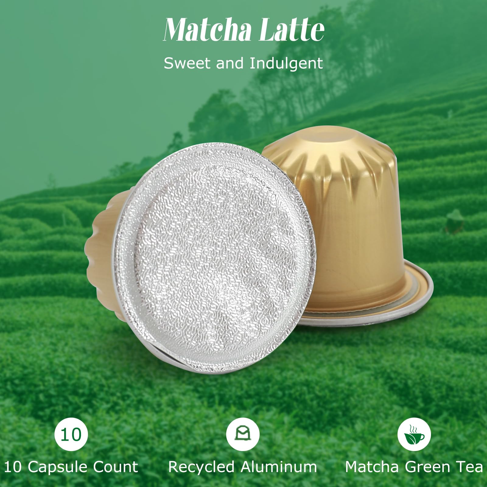 Eastsign Matcha Latte Pod prepared for brew, ready for your cup.