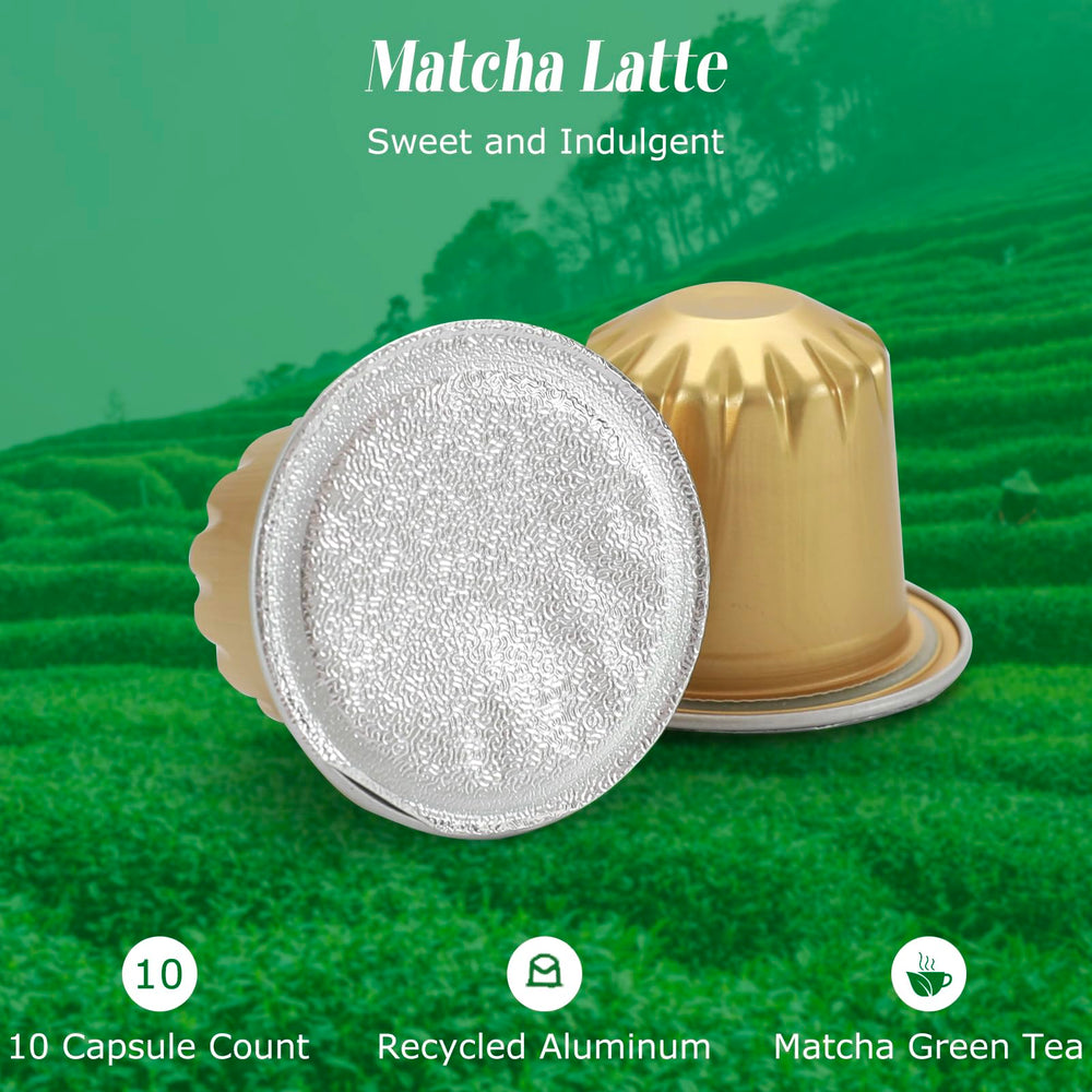 Eastsign Matcha Latte Pod prepared for brew, ready for your cup.
