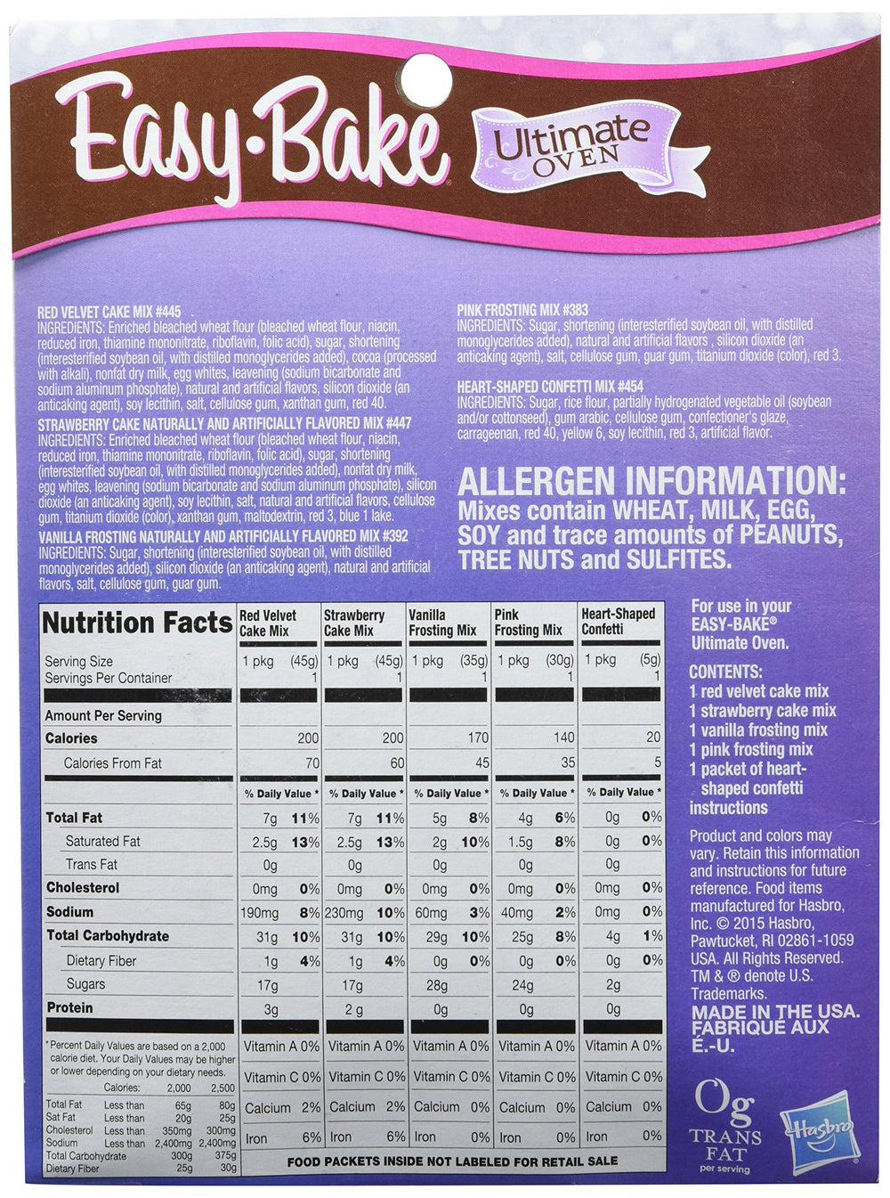 Easy-Bake Ultimate Oven strawberry cake refill ready for quick, tasty treats.