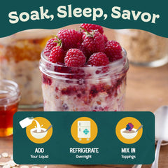 Easy Morning jar setup showing soak-and-go preparation.