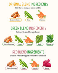 Close-up of Easy Peasie Original Powder for gentle veggie introduction