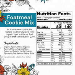 Close-up of tigernut flakes and cinnamon in the mix, ideal for grain-free treats.