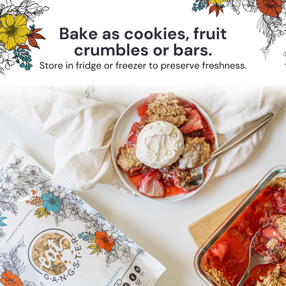 Organic tigernut flakes offer natural sweetness and delicate texture.