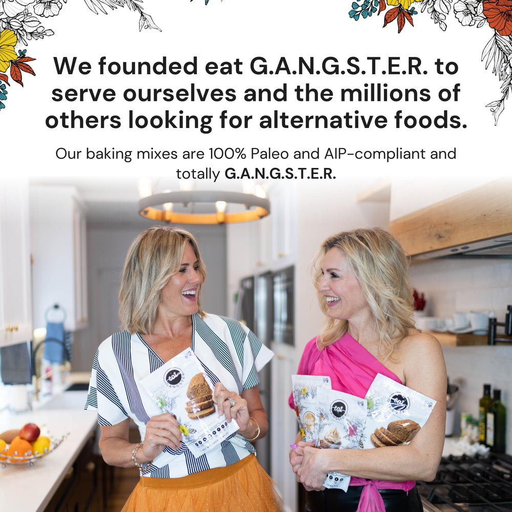 Eat G.A.N.G.S.T.E.R. kitchen scene showcasing paleo-friendly baking versatility.