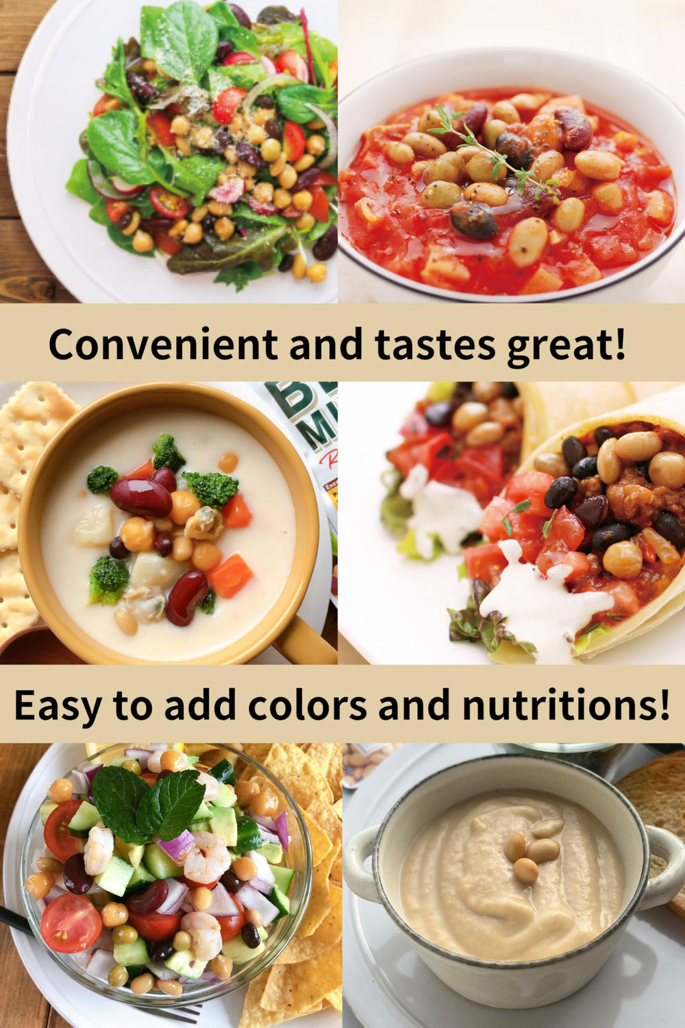 Eat More Beans as salad topping, adding protein and fiber.