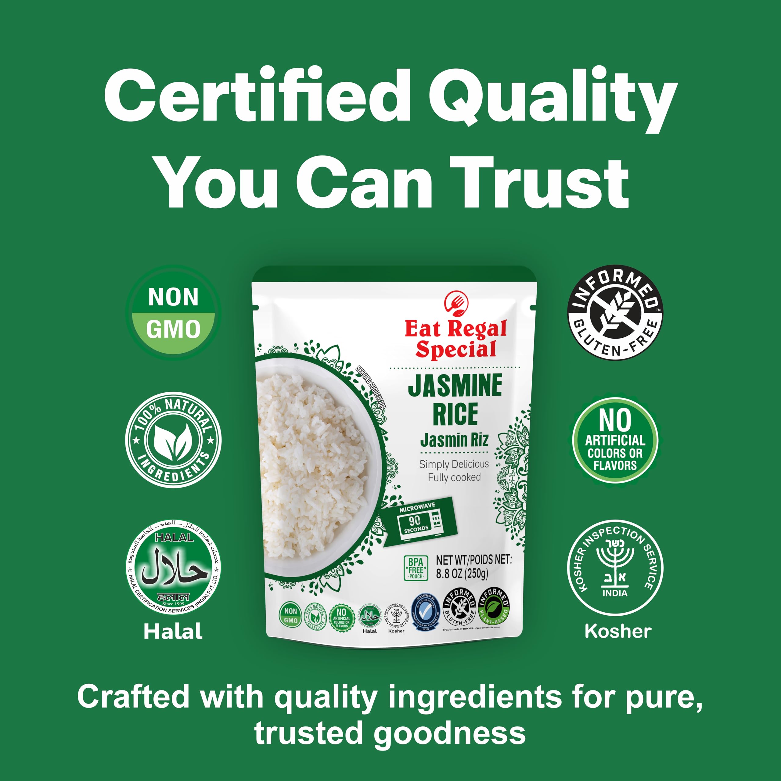 Jasmine rice served with curry for a comforting meal using Eat Regal.
