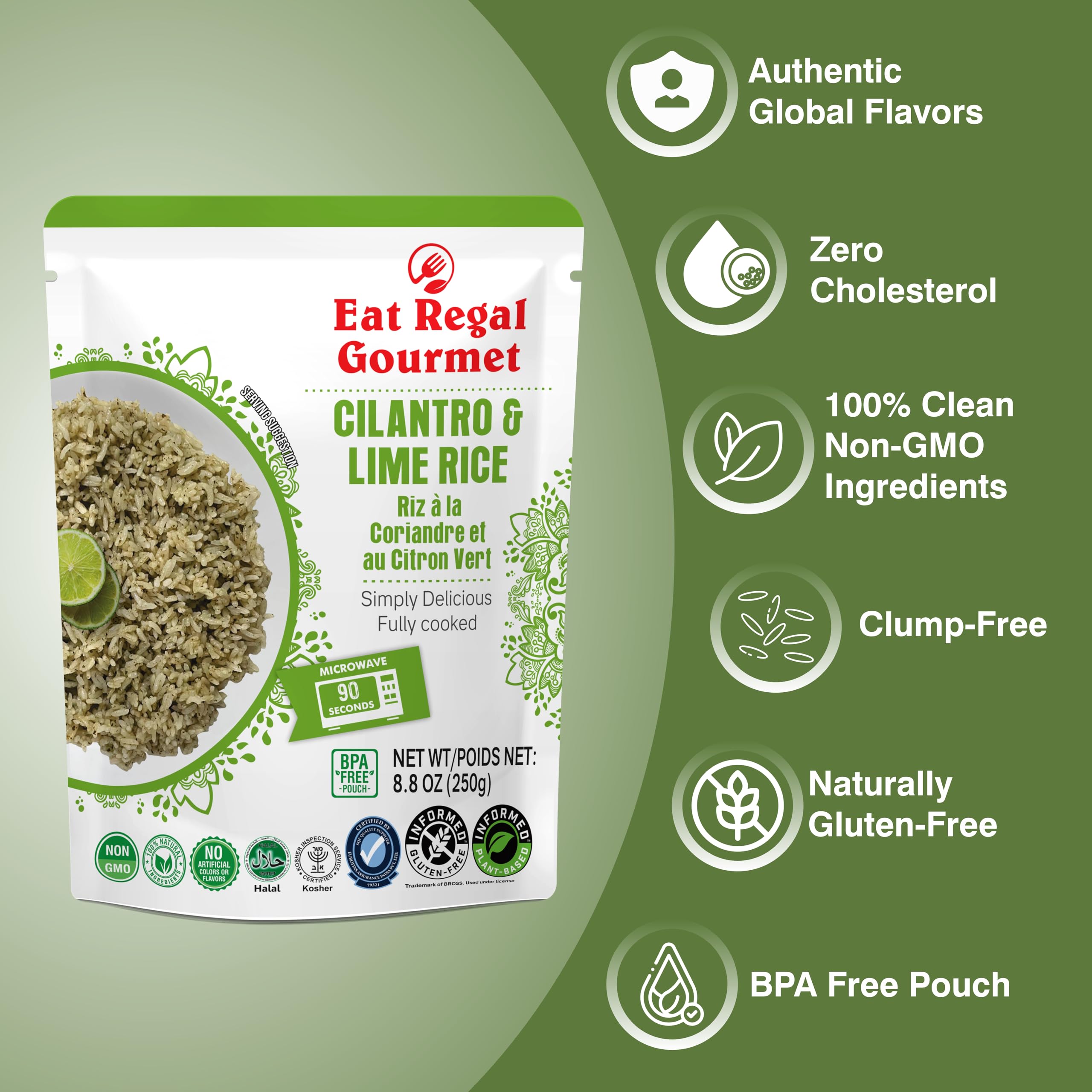 Eat Regal clean-label, non-GMO rice suitable for vegan, gluten-free diets.