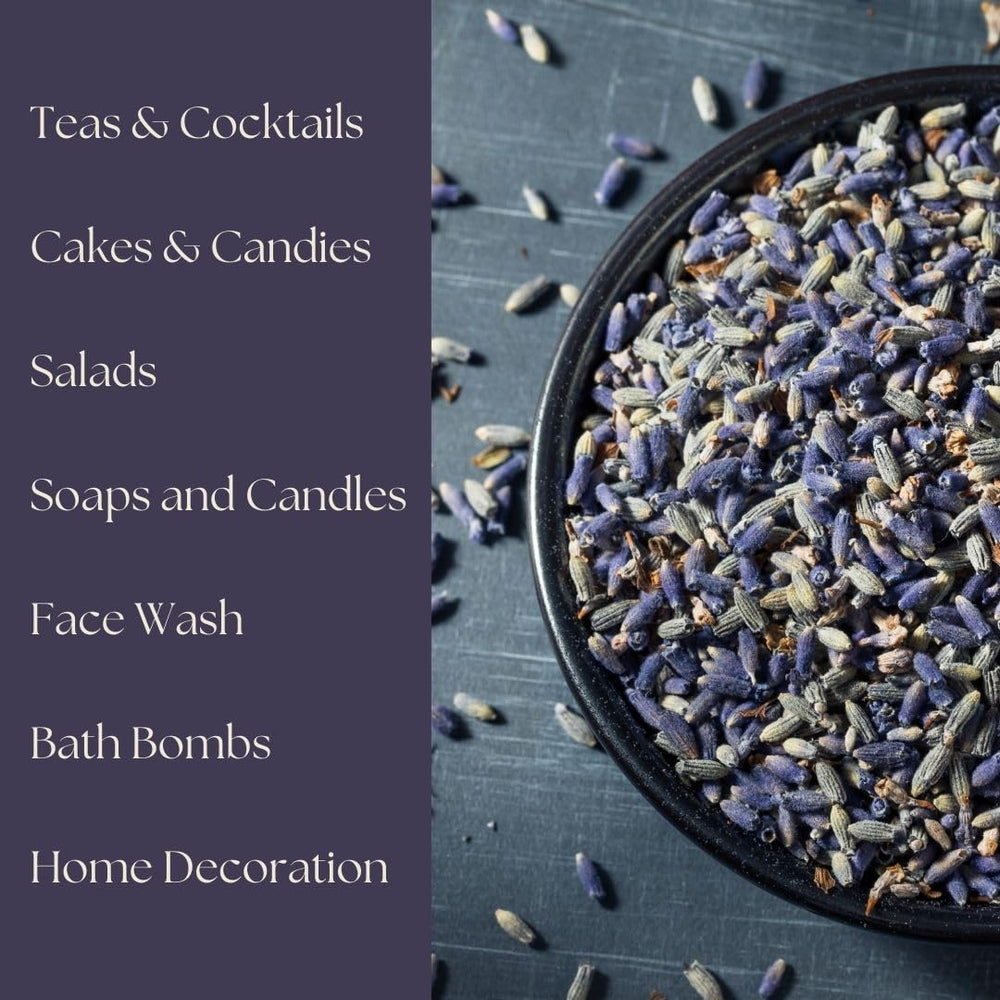Dried lavender flowers from Eat Well for cooking and subtle floral notes.