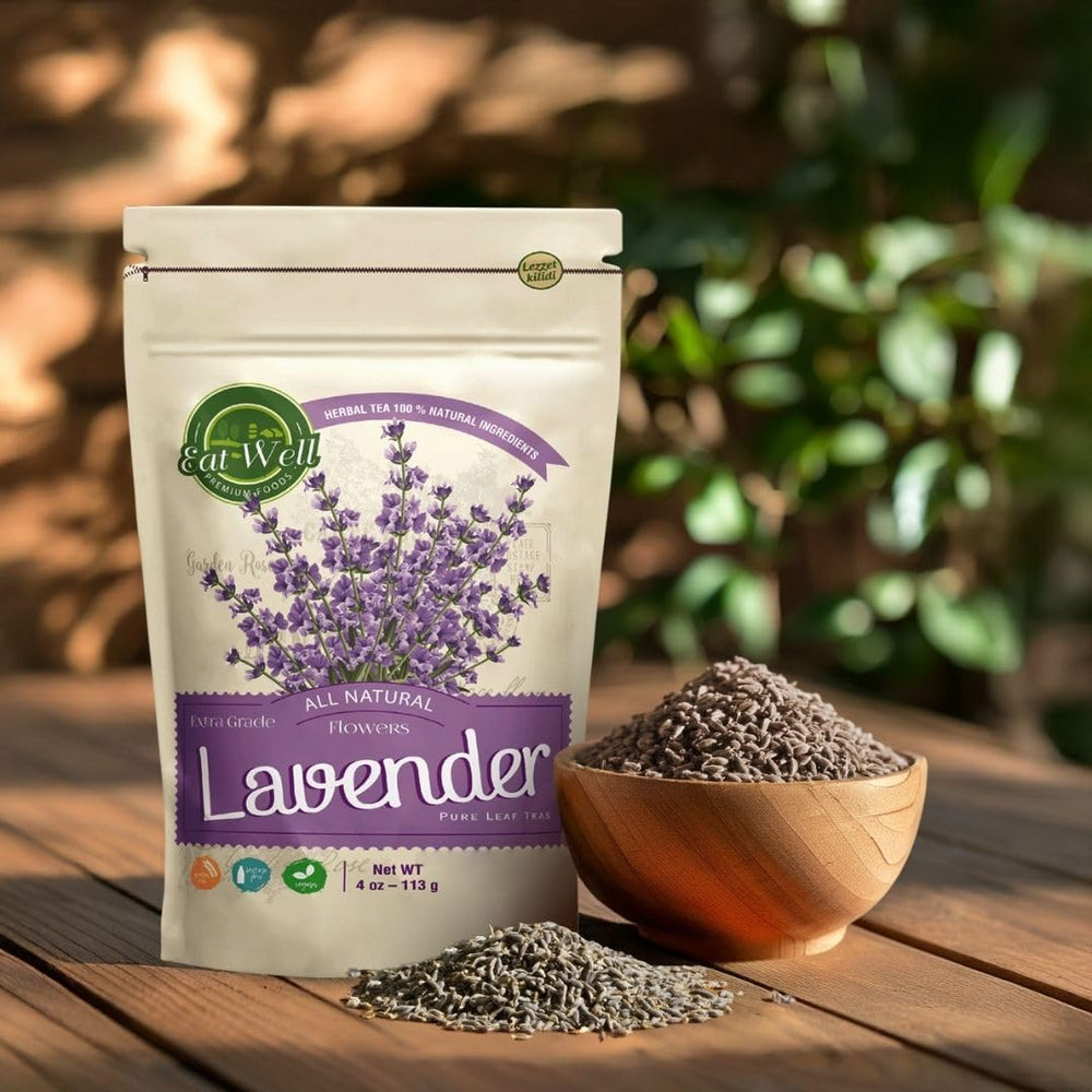 Dried lavender flowers from Eat Well used for potpourri and home fragrance.
