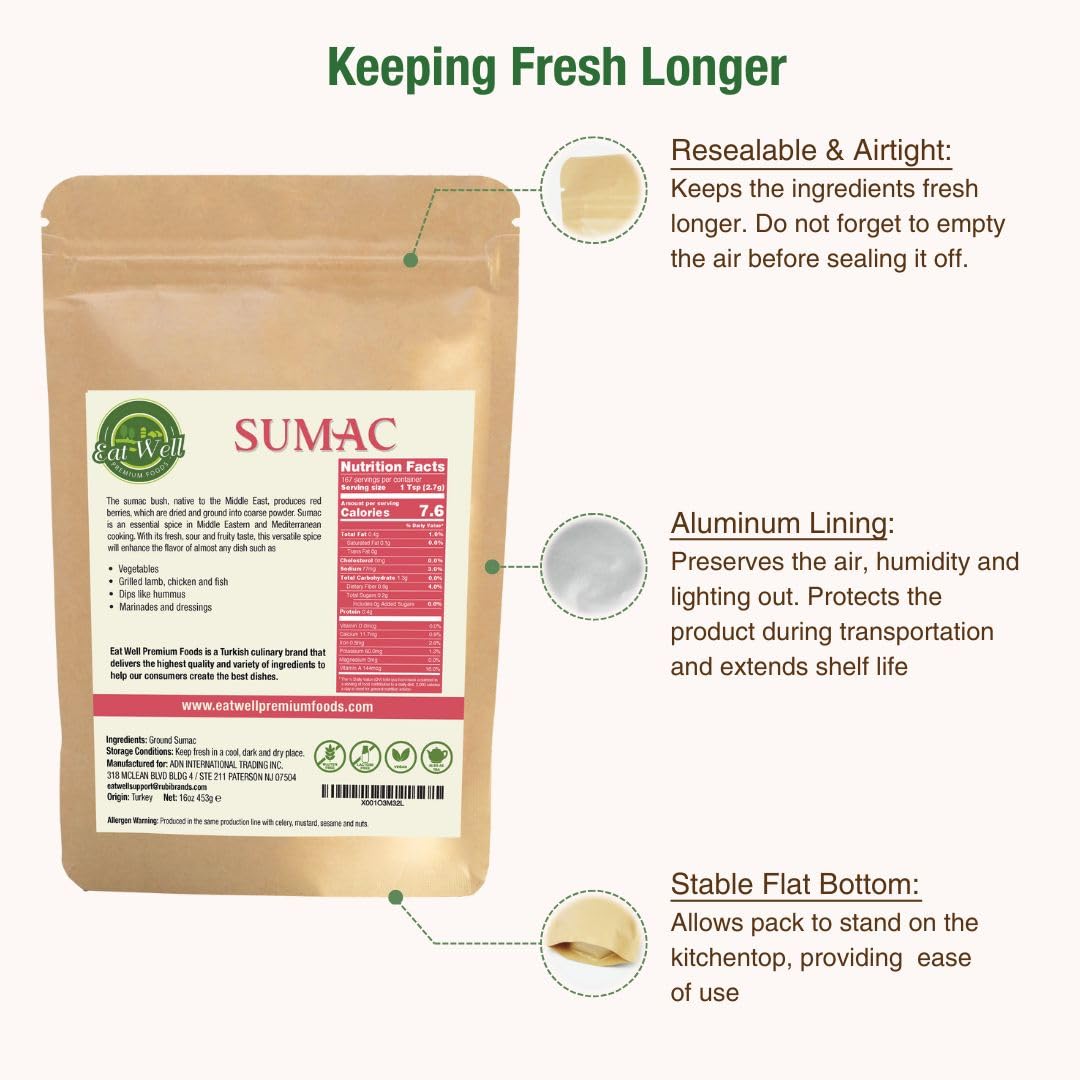 Eat Well sumac berries raw showcase traditional Middle Eastern spice.