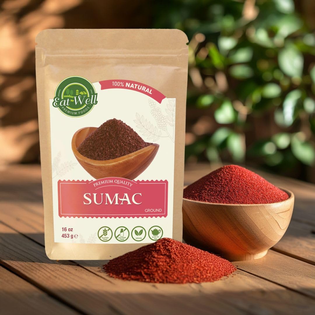 Eat Well sumac used in dressing demonstrates bright, citrusy nuance.