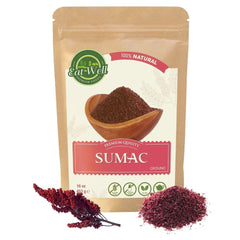 Eat Well Premium Foods sumac spice powder bulk packaging preserves pantry freshness.