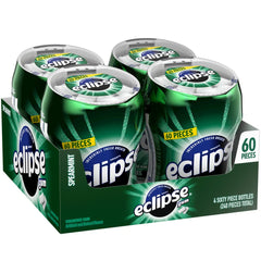 Eclipse Spearmint Sugarfree Gum bottle front showing lasting freshness