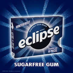 Eclipse Winterfrost sugarfree gum pack display encouraging sharing.