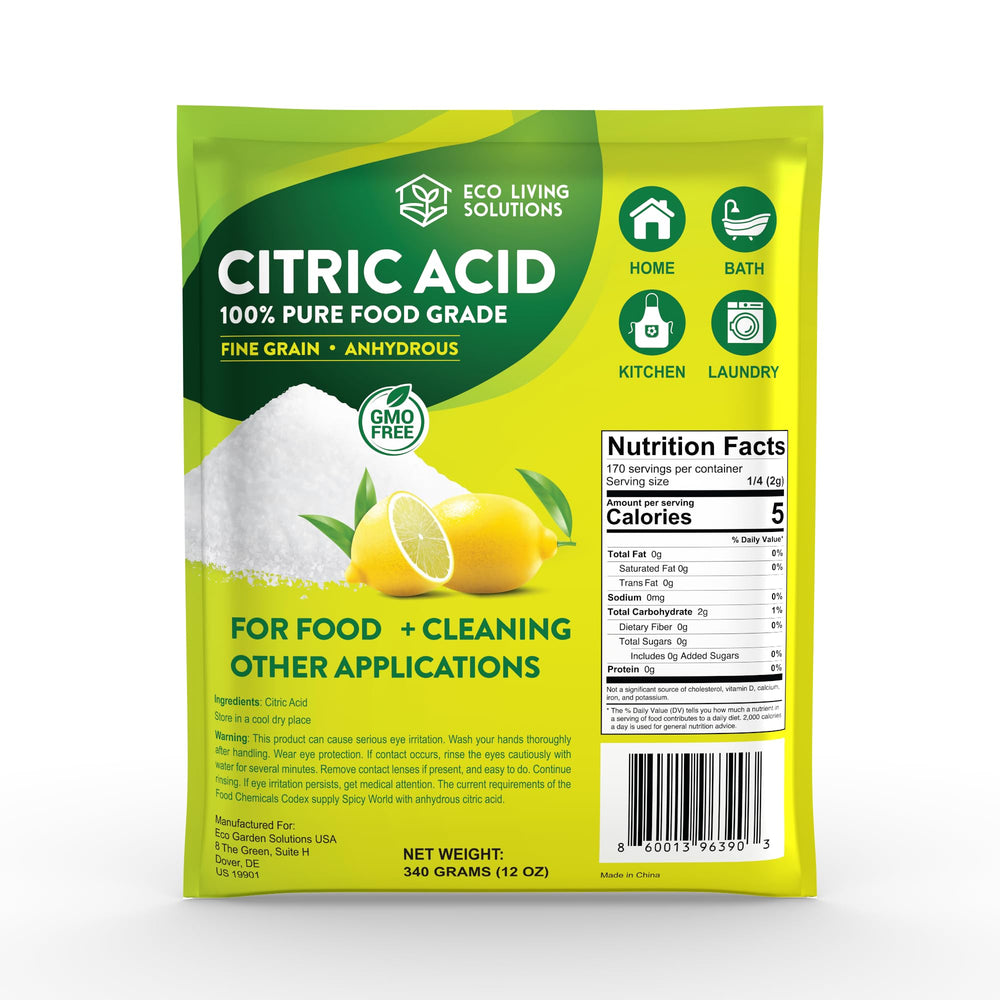 Citric acid powder with scoop for easy measuring and bath bomb making
