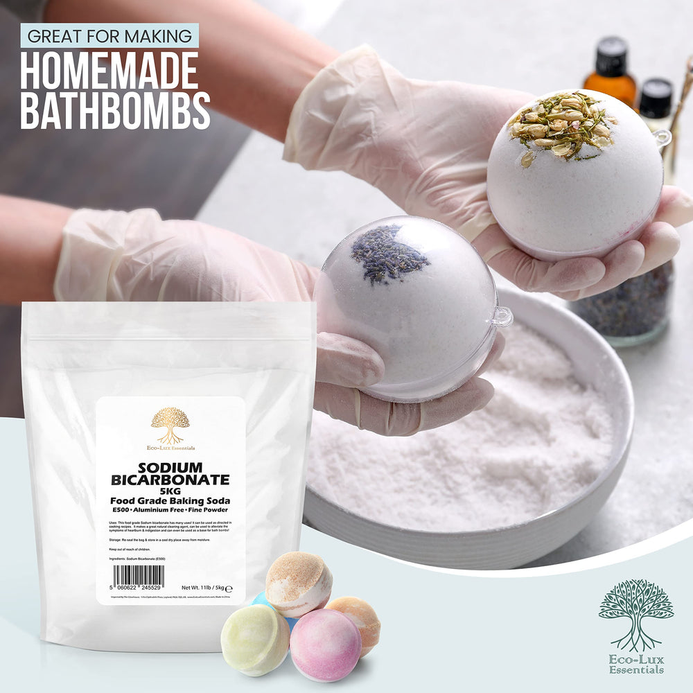 Bath bomb preparation with baking soda for fizz and texture