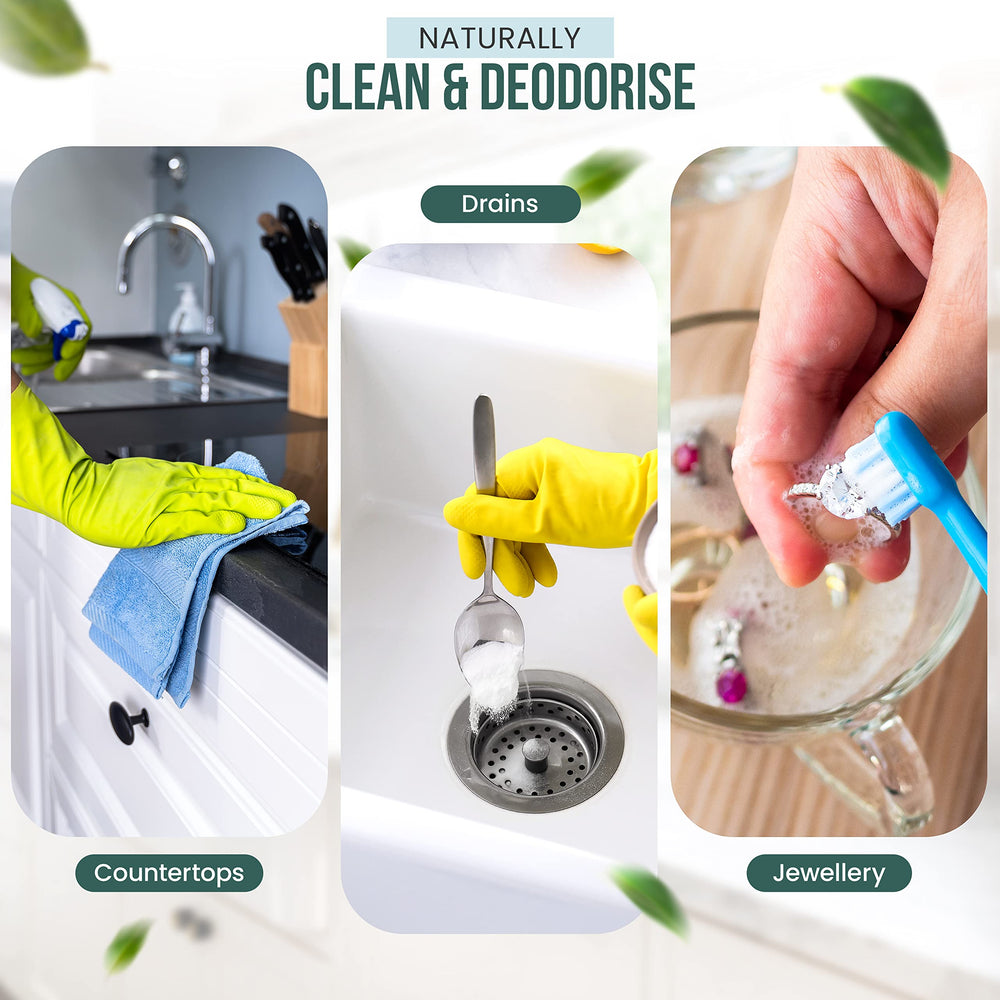 Cleaning powder from Eco-Lux Essentials for stains and odors