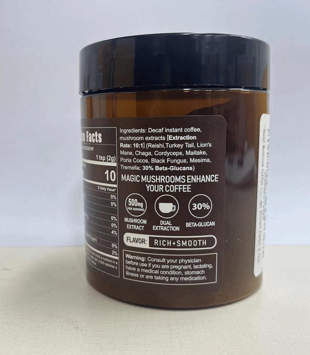 Eco-Taste decaf mushroom coffee beans from Mexico for rich flavor