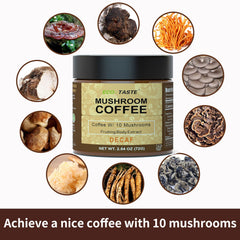 Eco-Taste decaf mushroom coffee spoon ready for precise dosing