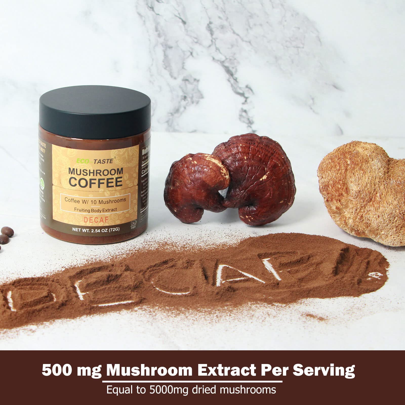 Eco-Taste ten mushrooms extract powder highlights diverse mushroom blend