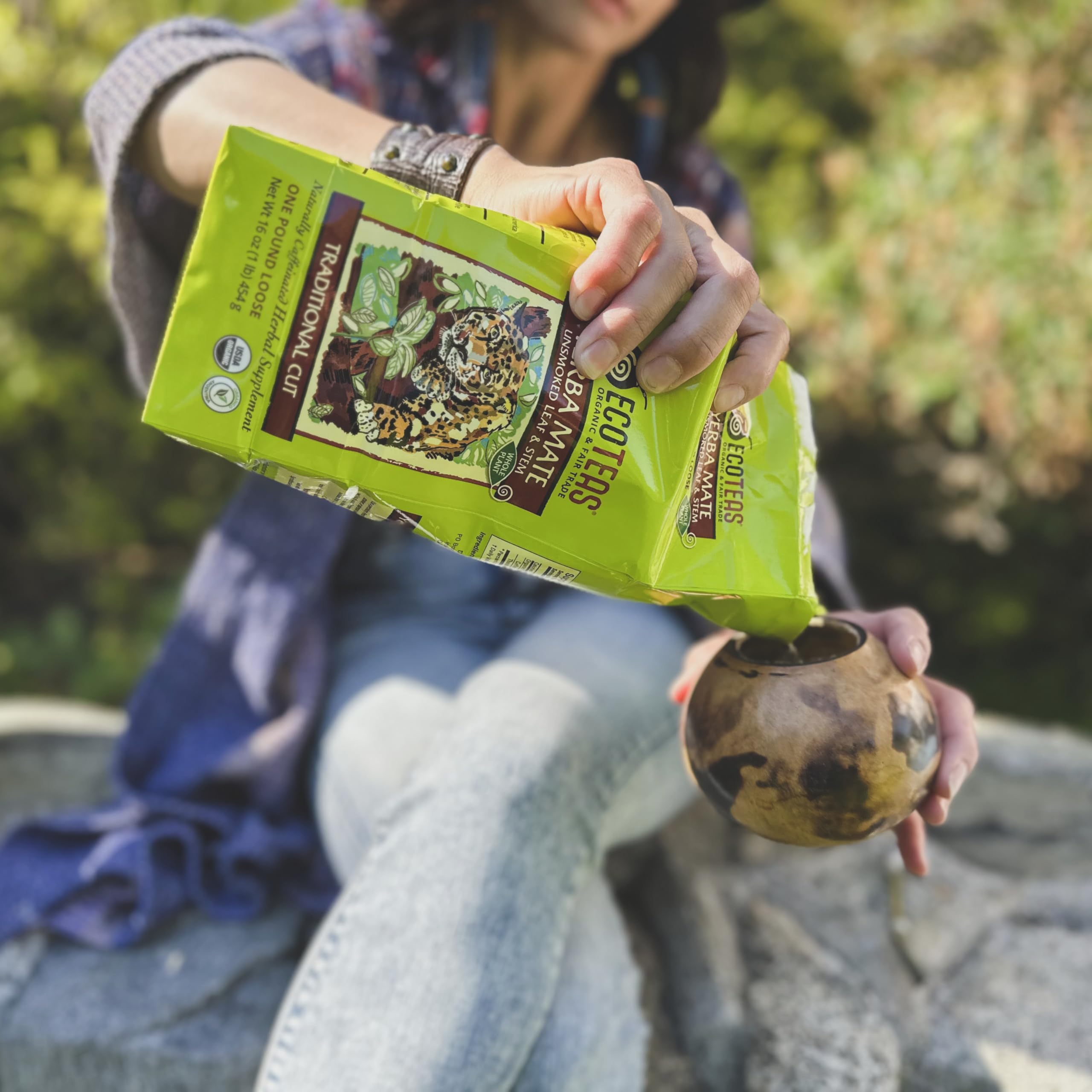 ECOTEAS Yerba Mate 1lb packaging for everyday use