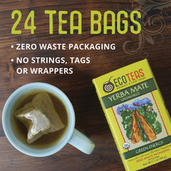 Natural energy lift from ECOTEAS Yerba Mate with a smooth profile.