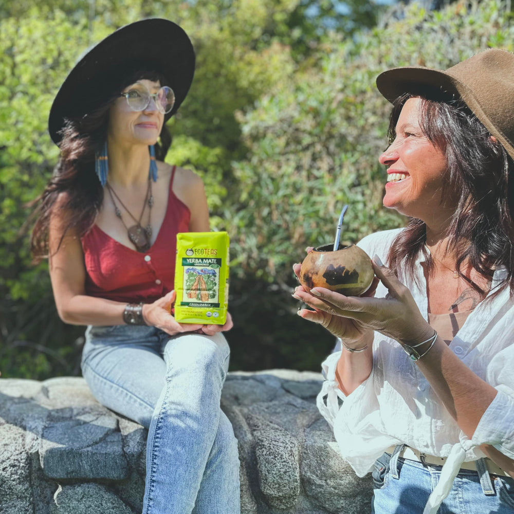ECOTEAS Yerba Mate iced with lime for a refreshing energy boost