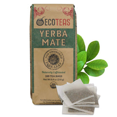 ECOTEAS Yerba Mate tea bags unsmoked bulk pack for smooth, clean flavor