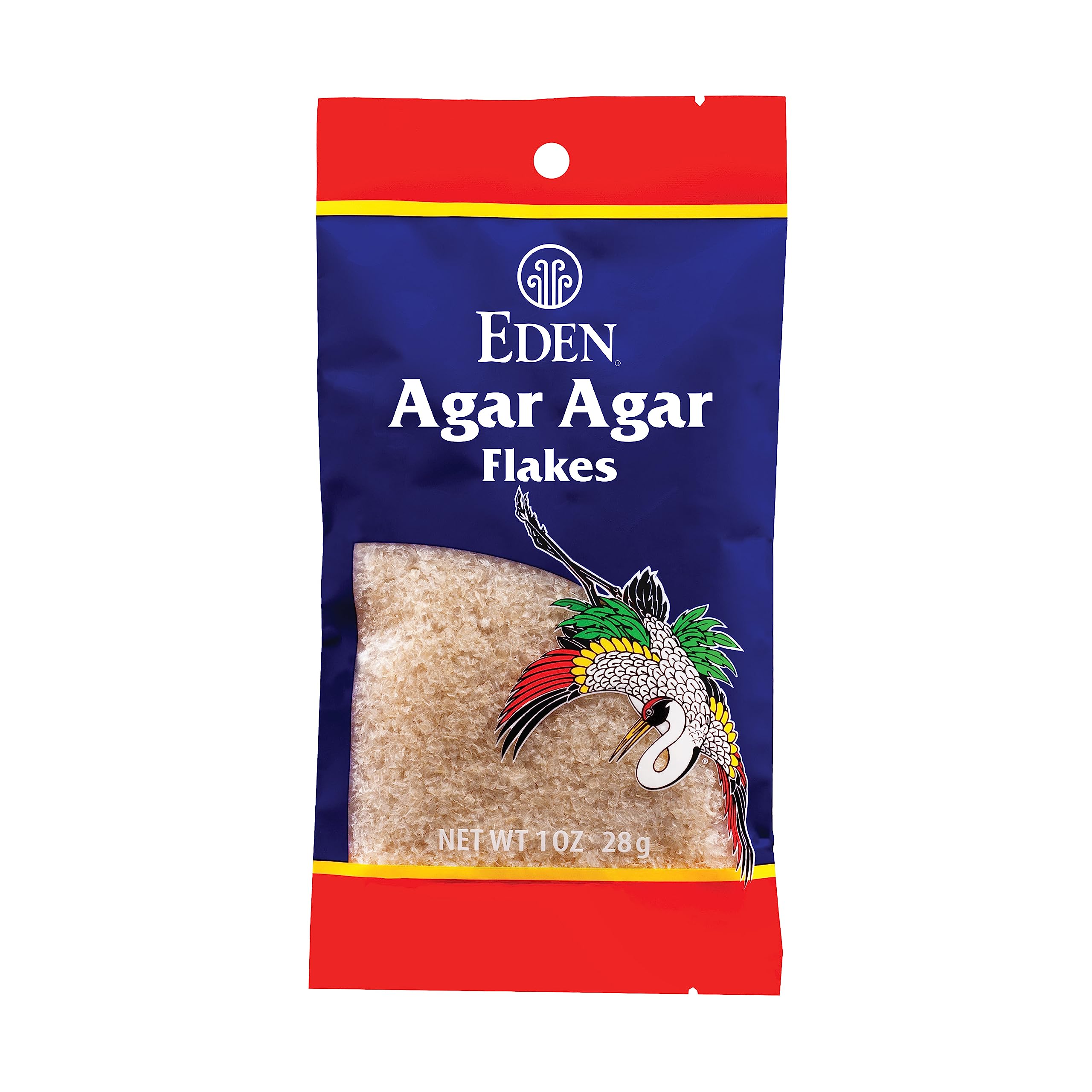 Eden agar-agar flakes packaging visible, a versatile vegan gelatin for desserts.