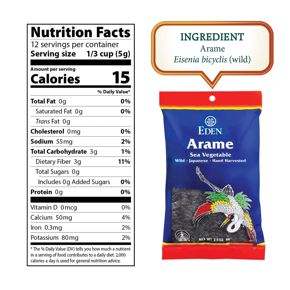 Eden Arame chopped seaweed adds delicate texture to stir-fries
