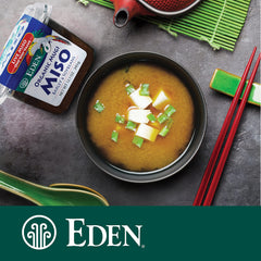 Barley and soybeans highlight the organic base of Eden miso