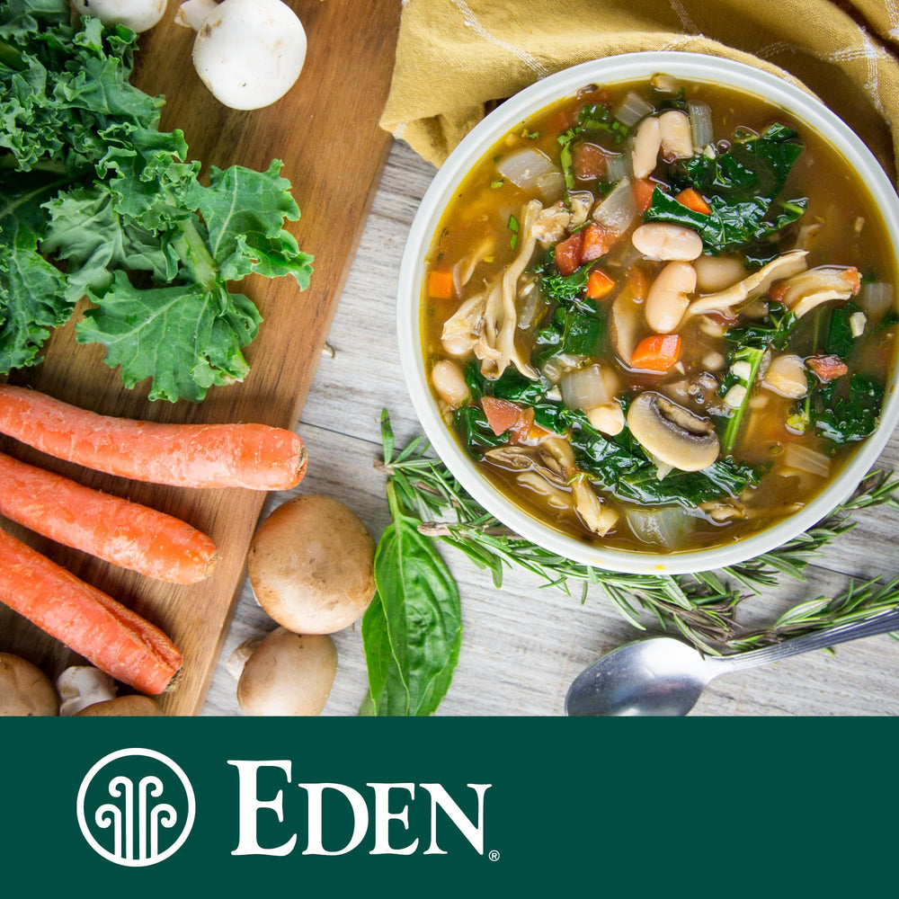 Eden Beans cooking with steam, heat-and-serve convenience for quick weeknight dinners.