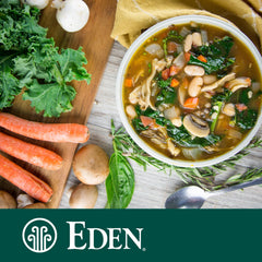 Eden Beans cooking with steam, heat-and-serve convenience for quick weeknight dinners.