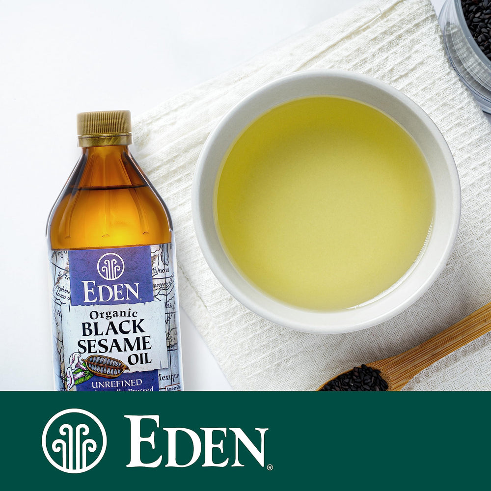 Drizzle Eden oil on salad to finish a dressing.