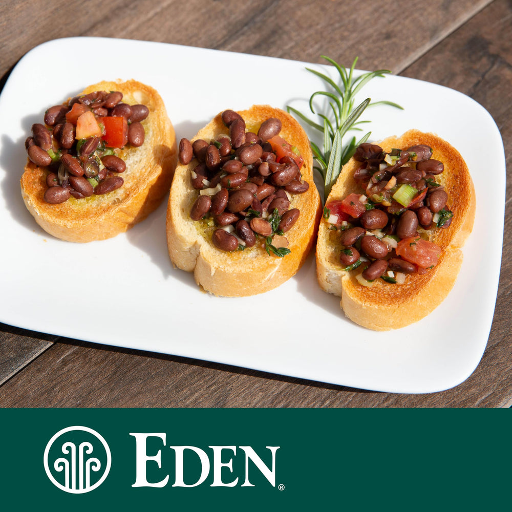 Eden Black Soybeans 12-pack display, pantry staple for meals